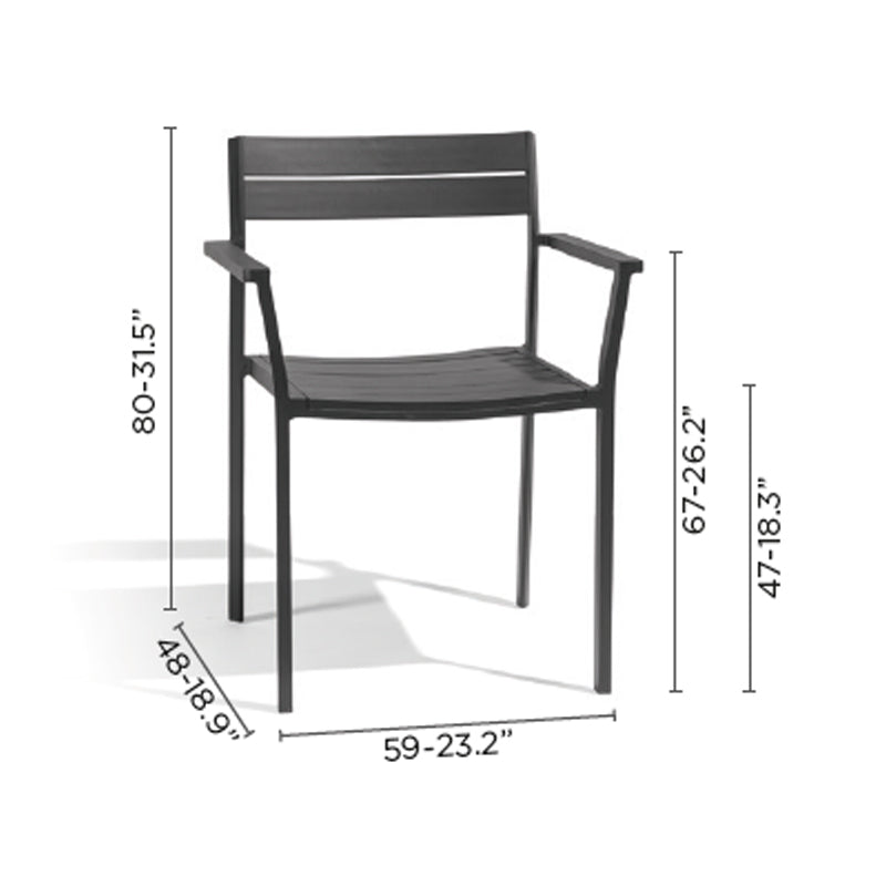 DIPHANO - Set of 4 - Metris Dining Arm Chair - White - CLEARANCE Fifty Percent Discount
