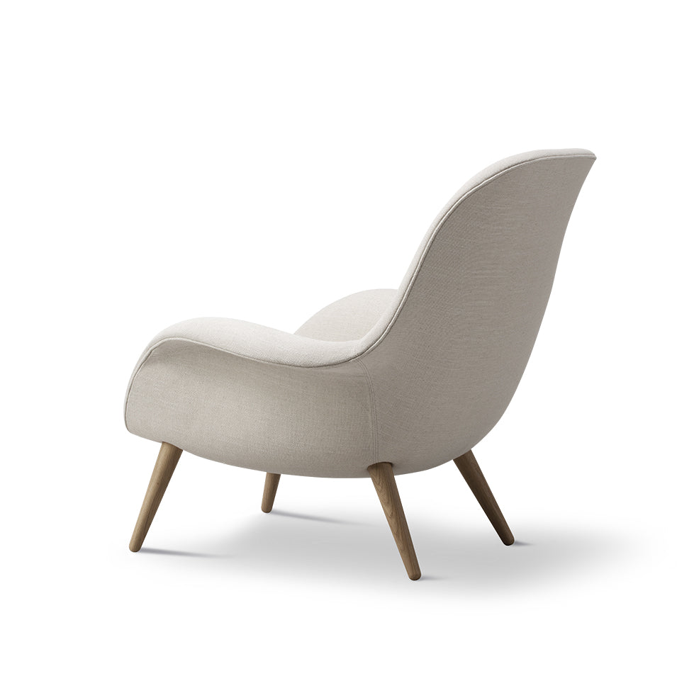 FREDERICIA Swoon Lounge Chair - Romo, "Ruskin" Walnut Leg - Fifteen Percent Discount