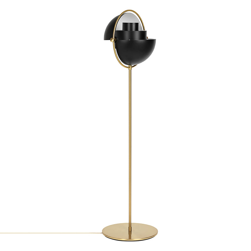 GUBI Multi-Lite Floor Lamp - Black Semi Matte | Brass - Twenty Five Percent Discount