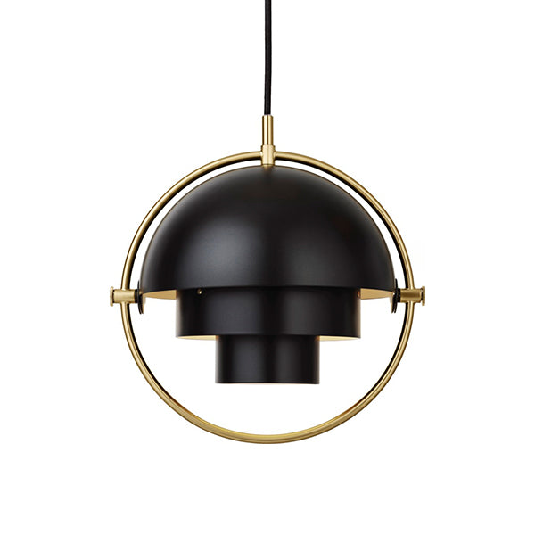 GUBI Multi Lite Pendant - Black Shade with Brass Ring - Twenty Five Percent Discount