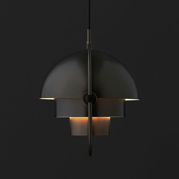 GUBI Multi Lite Pendant - Black Brass Shade with Black Brass Ring - Twenty Five Percent Discount