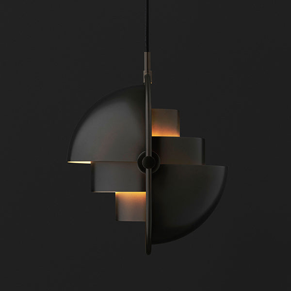 GUBI Multi Lite Pendant - Black Brass Shade with Black Brass Ring - Twenty Five Percent Discount