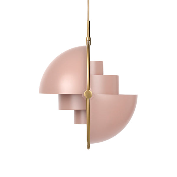 GUBI Multi Lite Pendant - Rose Dust Shade with Brass Ring - Twenty Five Percent Discount