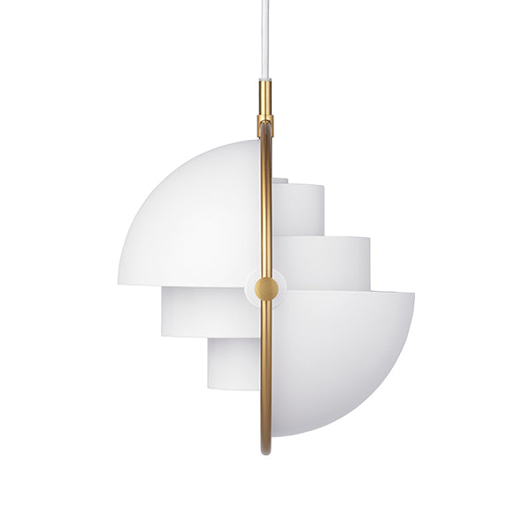 GUBI Multi Lite Pendant - White Shade with Brass Ring - Twenty Five Percent Discount
