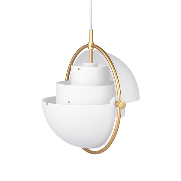 GUBI Multi Lite Pendant - White Shade with Brass Ring - Twenty Five Percent Discount