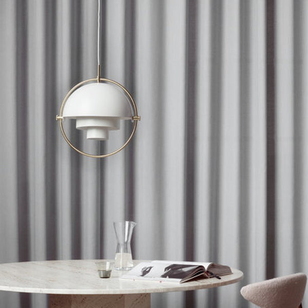 GUBI Multi Lite Pendant - White Shade with Brass Ring - Twenty Five Percent Discount