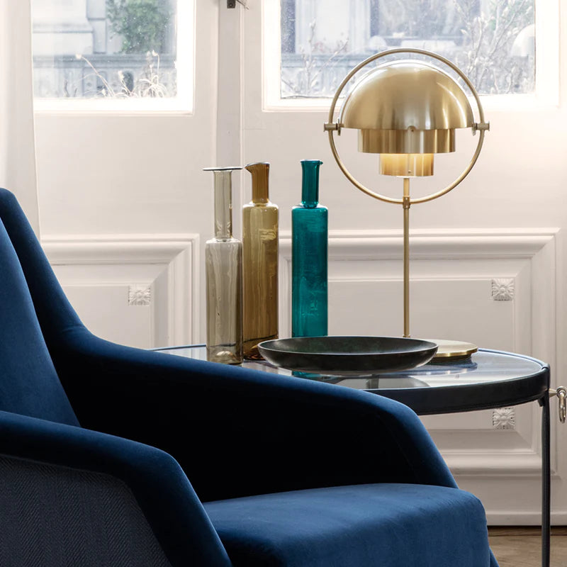 GUBI Multi-Lite Table Lamp - Shiny Brass Shade with Brass Base - 25% Off