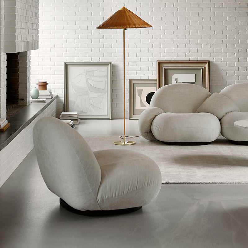 GUBI Pacha Chair - Fully Upholstered, Mumble Fabric, Black Base - Fifteen Percent Discount