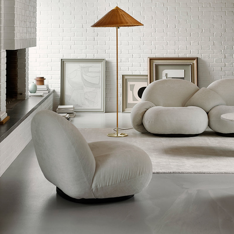 GUBI Pacha Chair - Full Upholstered, Mumble Fabric, Black Base - Fifteen Percent Discount