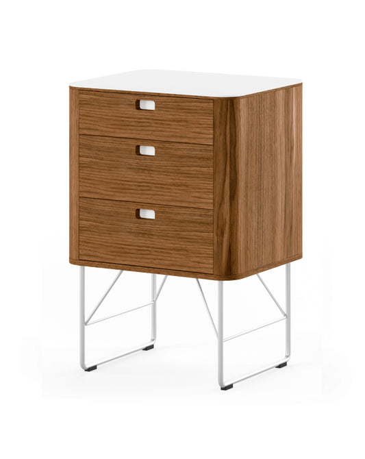 NAVER COLLECTION - AK2411 - SET of 2 - Walnut - Oiled - Steel Base - CLEARANCE Forty Percent Discount