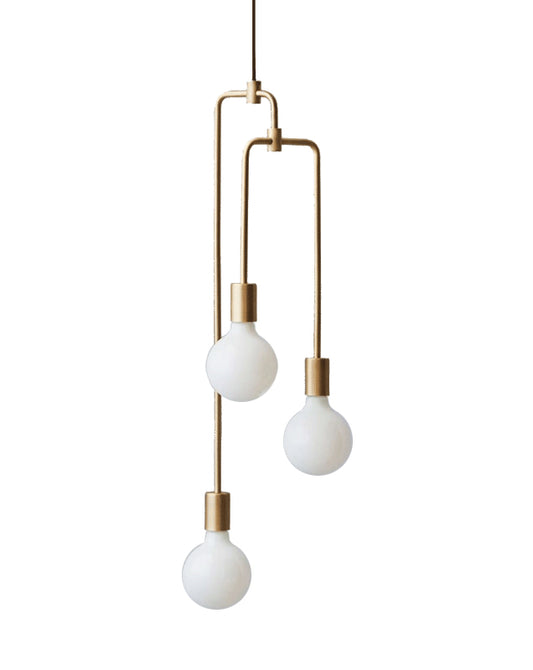 BOLIA Piper 3 Arm Pendant Lamp -  Matte Brass - CLEARANCE Forty Percent Discount