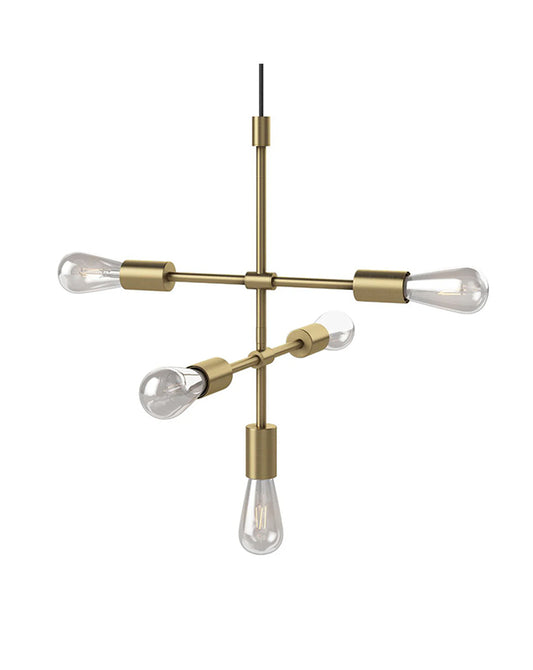 BOLIA Piper 5 Arm Pendant Lamp -  Matte Brass - CLEARANCE Forty Percent Discount