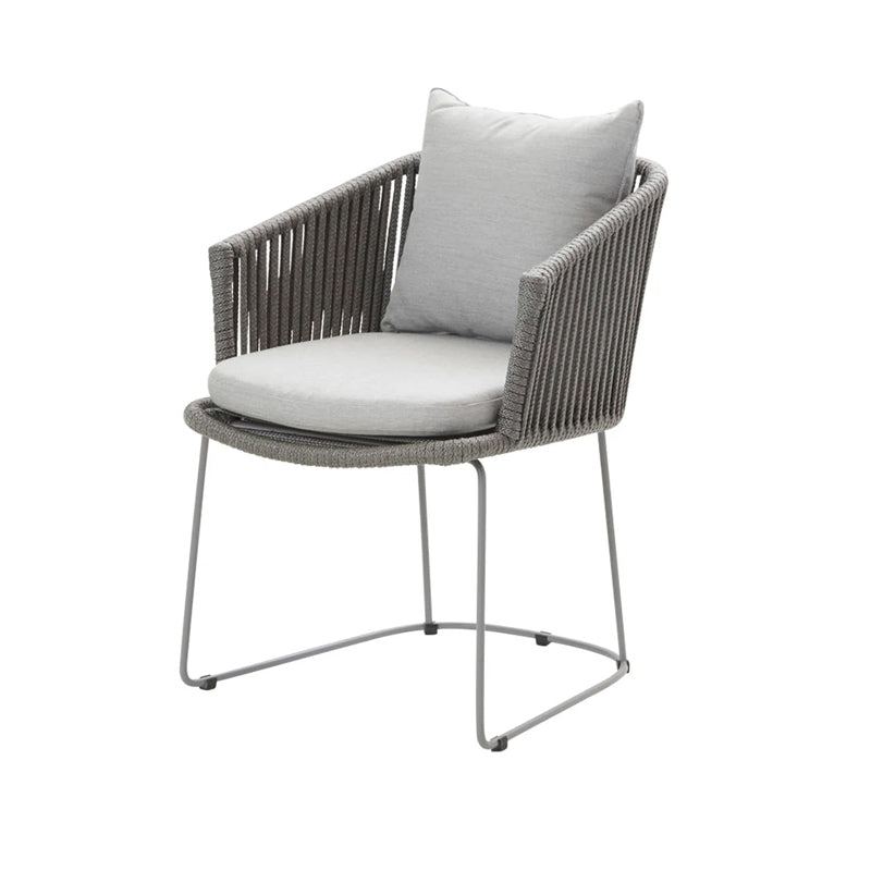 CANE-LINE Moments Chair - Grey w/Light Grey Cushion - Set of 2pc - CLEARANCE Fifty Percent Discount