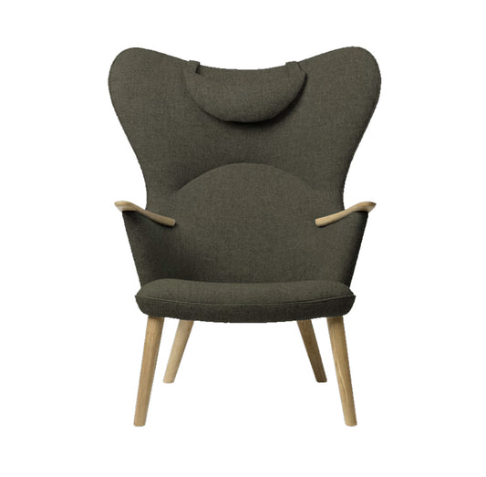 CARL HANSEN & SØNS - CH78 Mama Bear Chair - Oak Lacquered - Kvadrat Fiord Seat - CLEARANCE Twenty Percent Discount