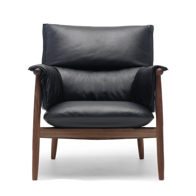 CARL HANSEN & SØNS - E015 Embrace Lounge Chair - Walnut Oiled - Thor Leather Seat