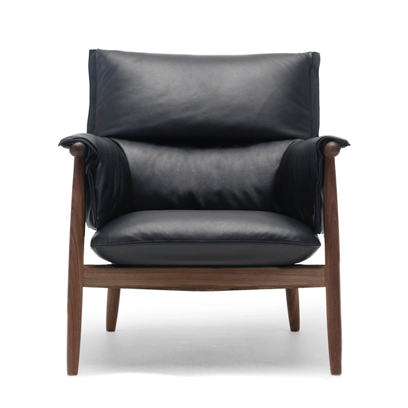 CARL HANSEN & SØNS - E015 Embrace Lounge Chair - Walnut Oiled - Thor Leather Seat - CLEARANCE Ten Percent Discount