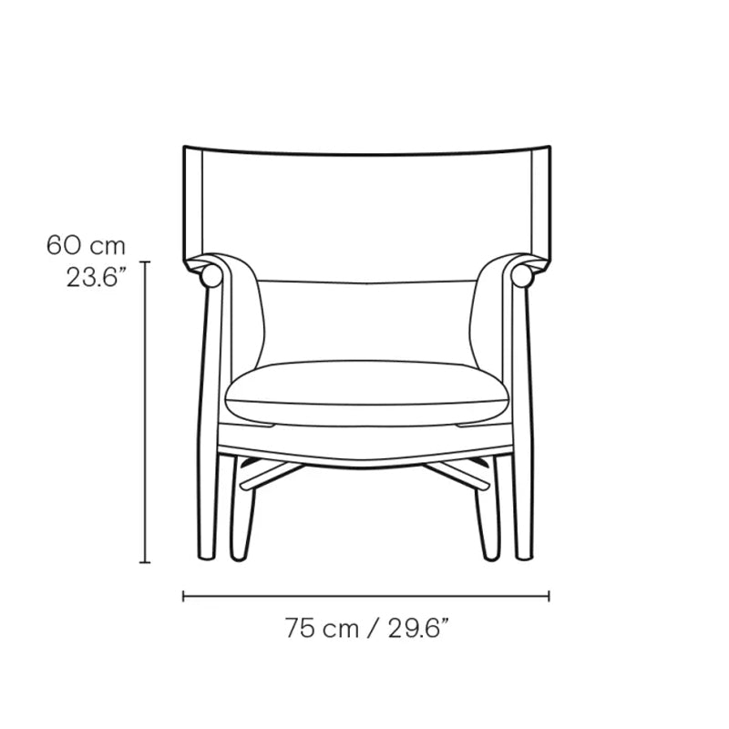 CARL HANSEN & SØNS - E015 Embrace Lounge Chair - Walnut Oiled - Thor Leather Seat