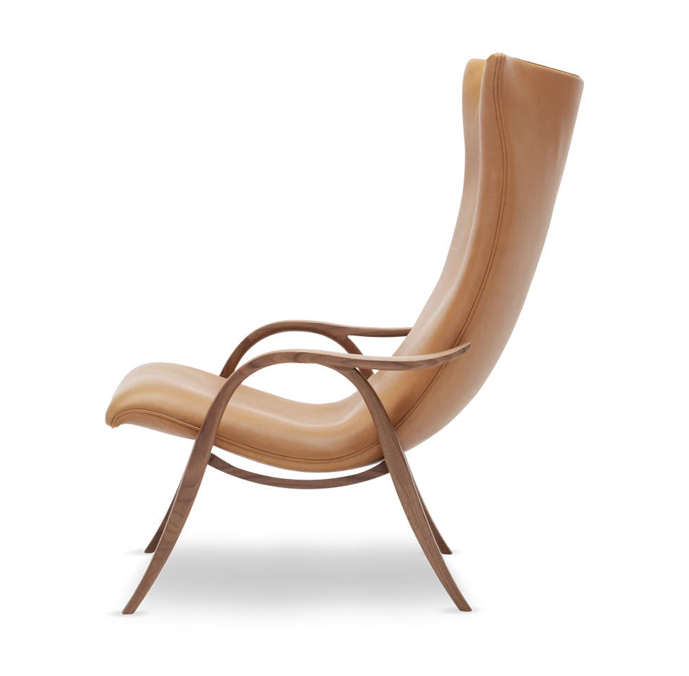 CARL HANSEN & SØNS - FH429 Signature Chair - Walnut Oiled - SIF Leather Seat Cognac