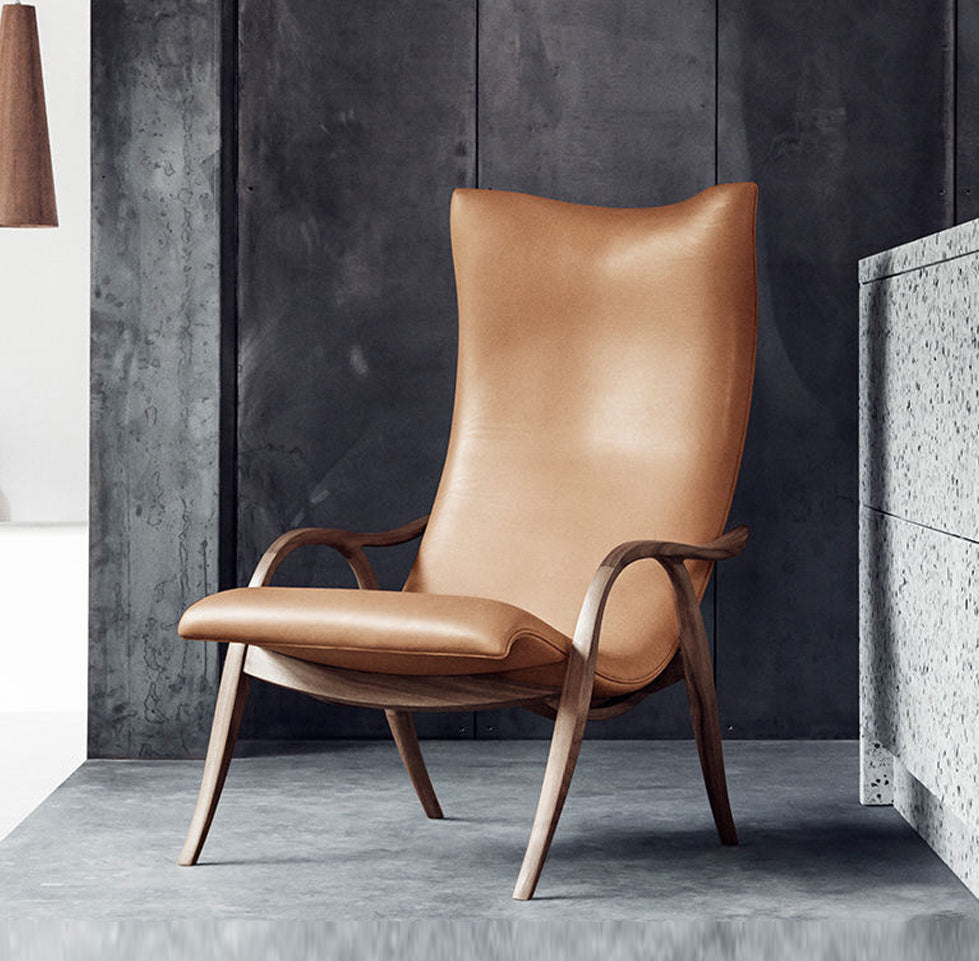 CARL HANSEN & SØNS - FH429 Signature Chair - Walnut Oiled - SIF Leather Seat Cognac