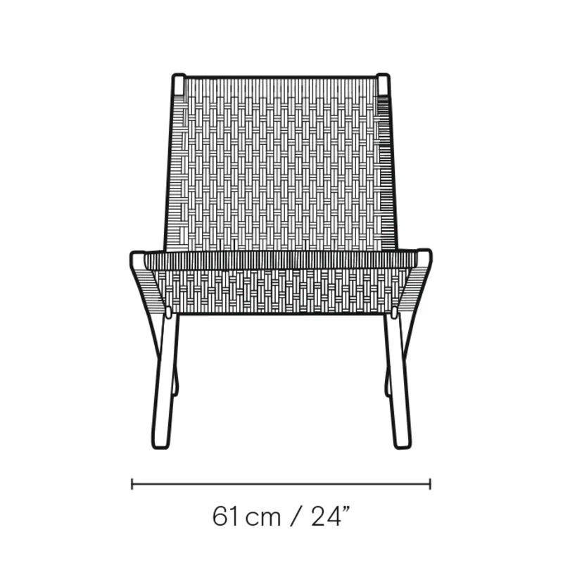 CARL HANSEN & SØNS - MG501 Cuba Chair - OUTDOOR - Teak with Charcoal Flat Weave Seat