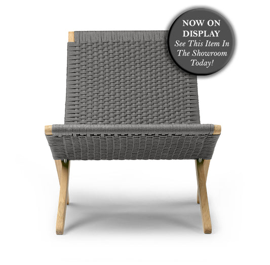 CARL HANSEN & SØNS - MG501 Cuba Chair - OUTDOOR - Teak with Charcoal Flat Weave Seat