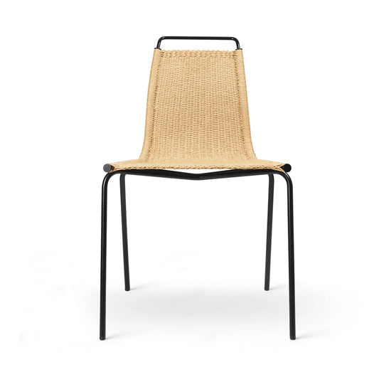 CARL HANSEN & SØNS - PK1 Chair  - Natural Paper Cord Seat w/Black Metal Frame