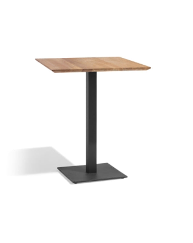 DIPHANO Alexa High Bistro - Lava w/Teak Top - 70x75x108cm PLUS 4 Bar Chairs - CLEARANCE Forty Percent Discount