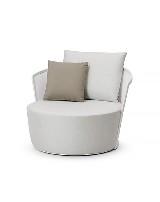 DIPHANO Cielo Lounge Chair + Matching Footstool - White - CLEARANCE Fifty Percent Discount