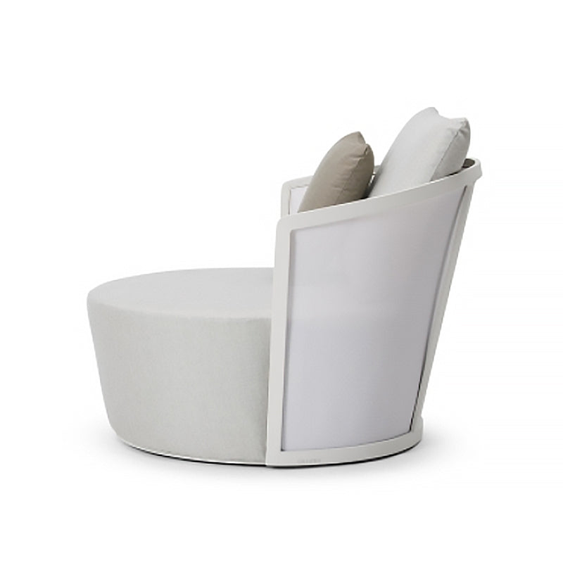 DIPHANO Cielo Lounge Chair + Matching Footstool - White - CLEARANCE Fifty Percent Discount