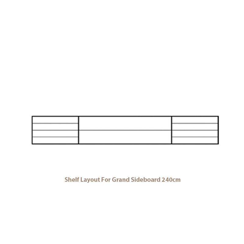 DK3 - Grand Sideboard 240cm Wild Oak Oiled with Beige Nano Laminate Doors - 20% Off