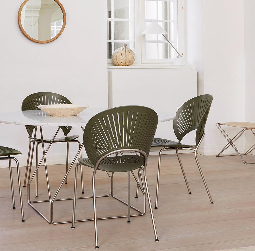 FREDERICIA - SET OF 6 - Trinidad Chair - Beech Painted Khaki - Fifteen Percent Discount