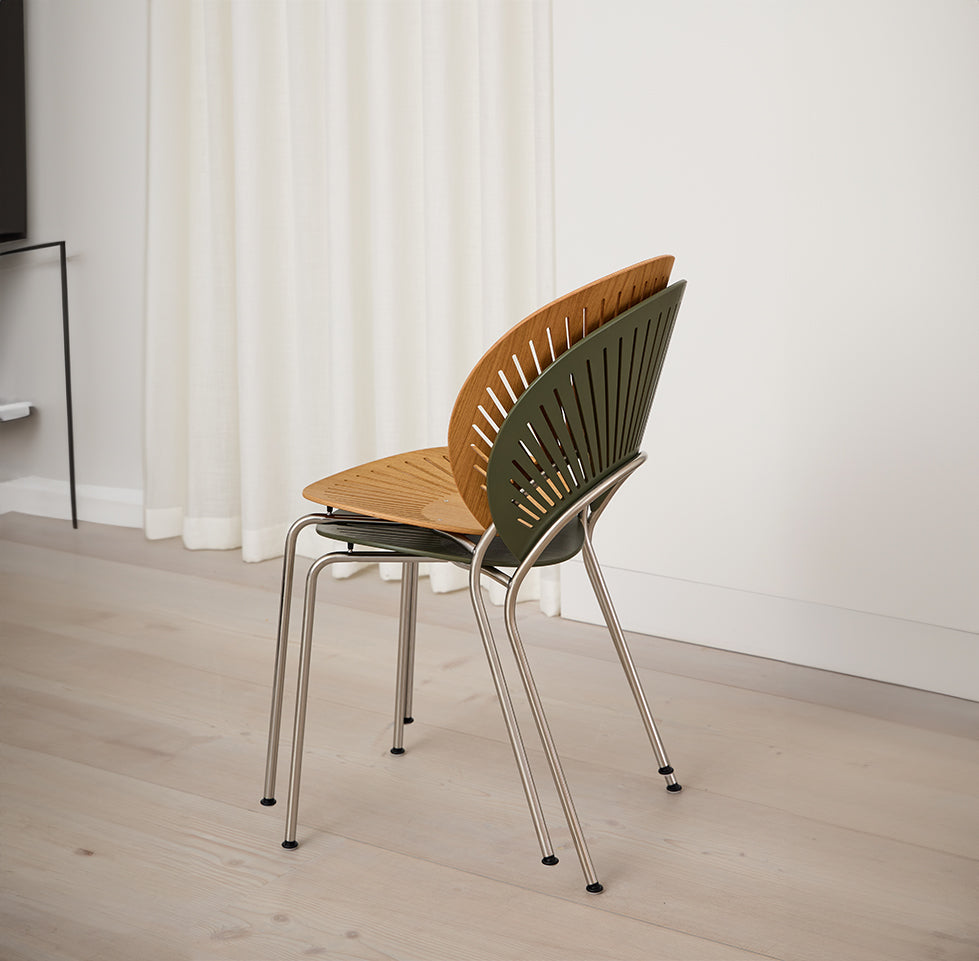 FREDERICIA - SET OF 6 - Trinidad Chair - Beech Painted Khaki - Fifteen Percent Discount