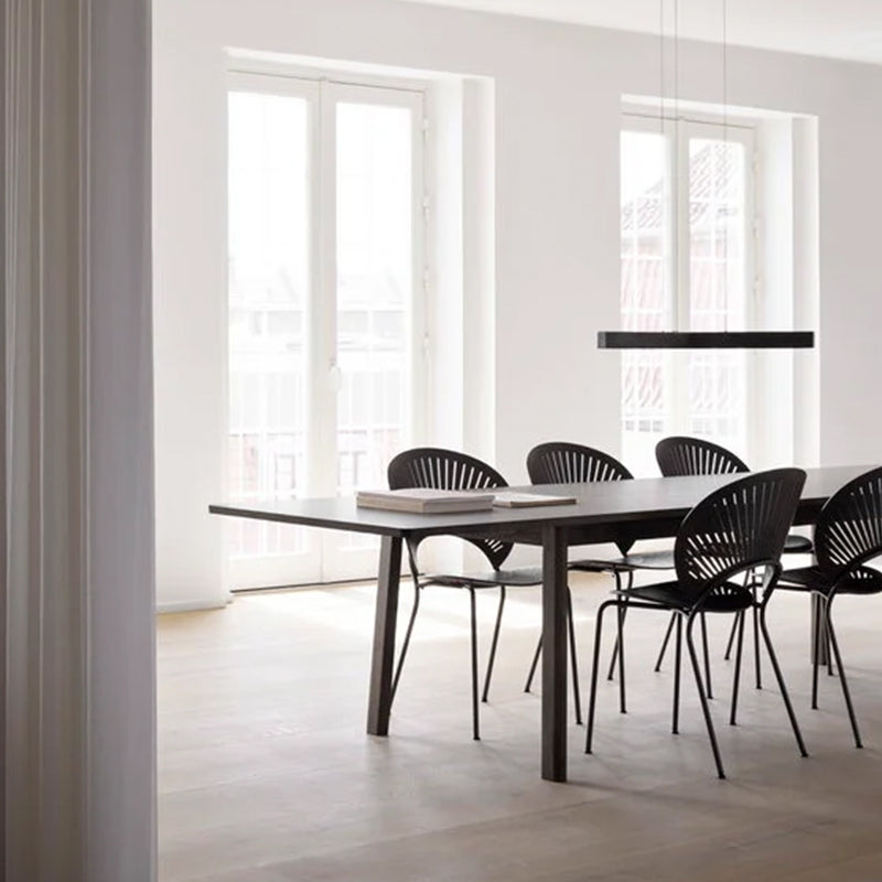 FREDERICIA - ANA Extension Table 180-280cm Smoked Oak w/Black Nano Laminate Top - Fifteen Percent Discount
