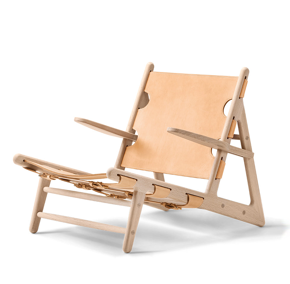 FREDERICIA The Hunting Chair - Oak Soaped with Natural Leather Seat - Fifteen Percent Discount