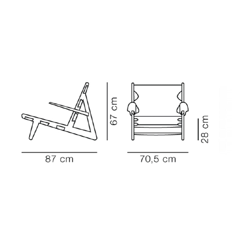 FREDERICIA The Hunting Chair - Oak Soaped with Natural Leather Seat - Fifteen Percent Discount