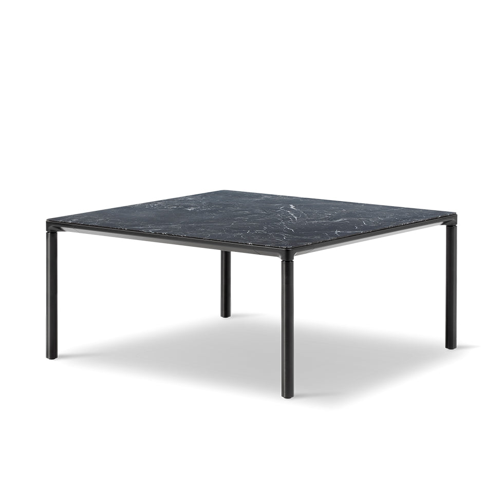 FREDERICIA Piloti Table - Grey Marble Top 75x75 - CLEARANCE Fifty Percent Discount