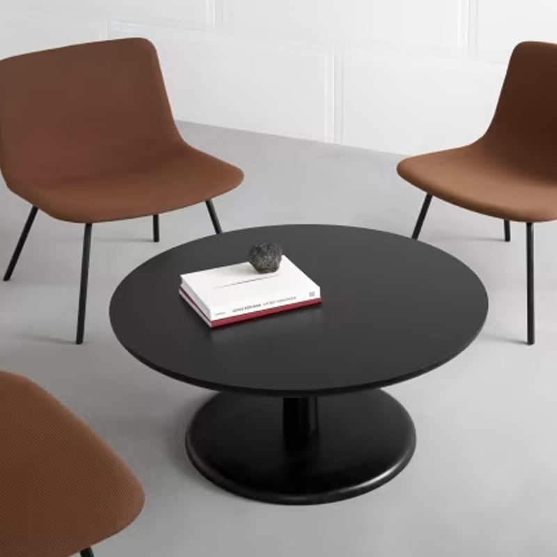 FREDERICIA Pon Table - Oak Black Lacquered  Ø90x38cm - CLEARANCE Forty Percent Discount