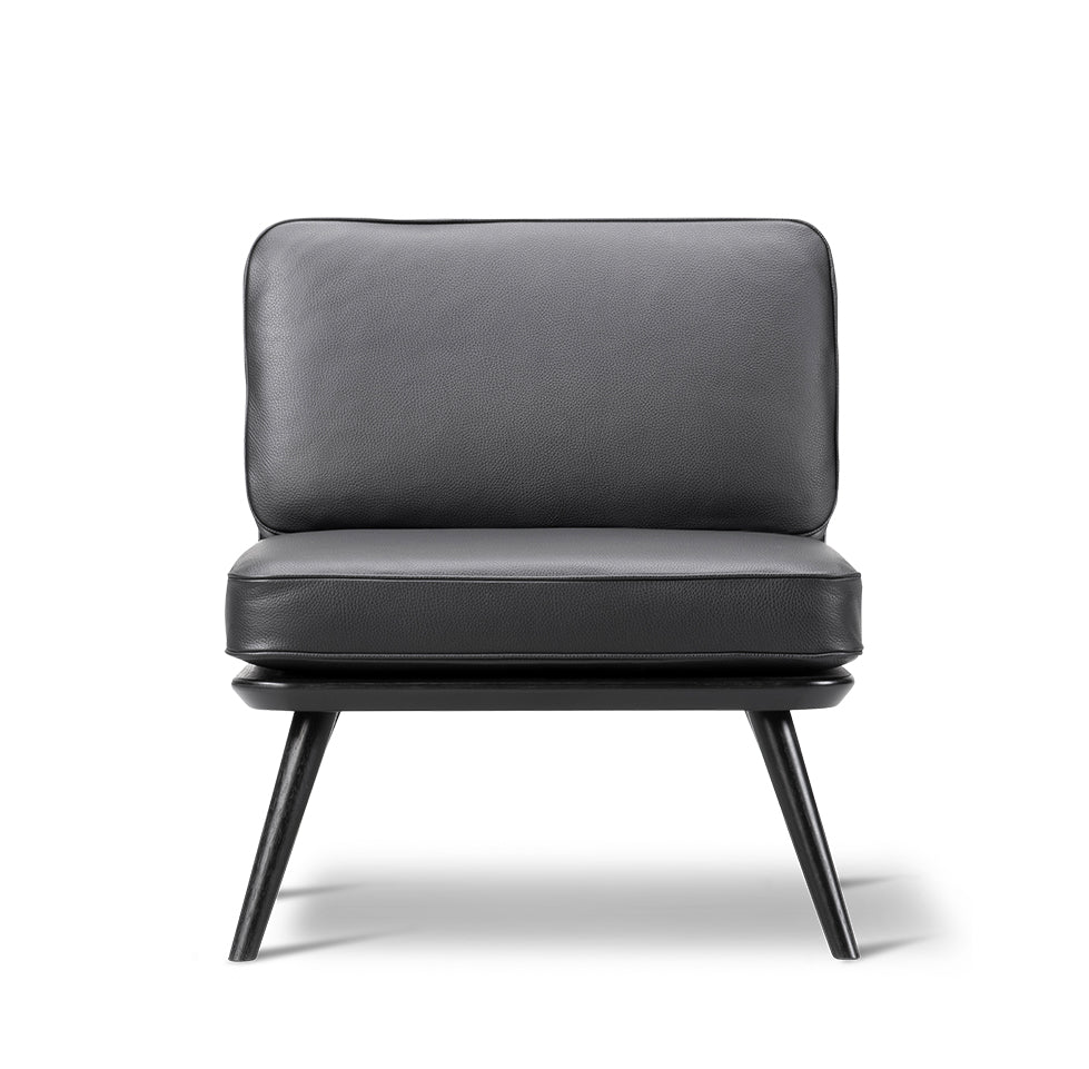 FREDERICIA Spine Petit Lounge  Chair - Romo, "Ruskin" Ash Black Lacquered