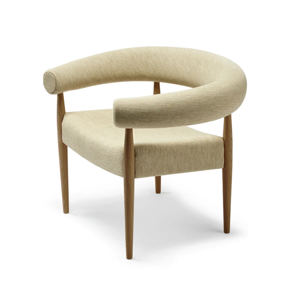 GETAMA - Ditzel Ring Chair - Kvadrat "Clay" with Walnut Oiled Leg - Fifteen Percent Discount