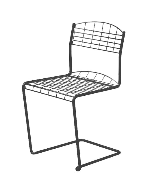 GRYTHYTTAN Sweden Hi-Tech Chair w/Cushion - SET of 2 - Black Powder Coated Steel Base - CLEARANCE Fifty Percent Discount