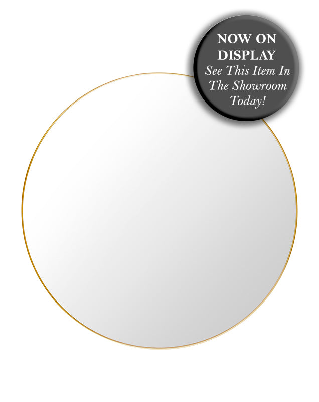 GUBI Wall Mirror - Round, Ø110 - Polished Brass - 20% Off