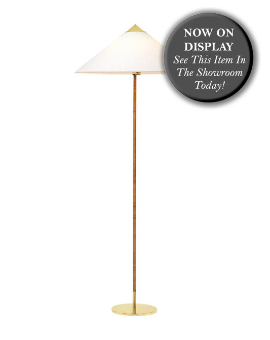 GUBI 9602 Floor Lamp - Polished Brass w/Canvas Shade - Twenty Five Percent Discount