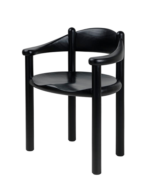 GUBI Daumiller Dining Armchair - Brown/Black Pine - Fifteen Percent Discount