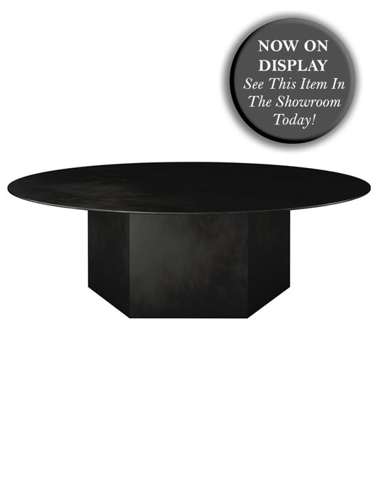 GUBI Epic Coffee Table, 110 cm, Midnight Black Steel - CLEARANCE Forty Percent Discount