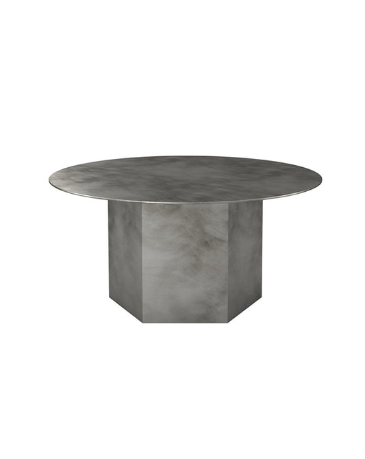 GUBI Epic Coffee Table, 80 cm, Misty Grey Steel - CLEARANCE Fifteen Percent Discount