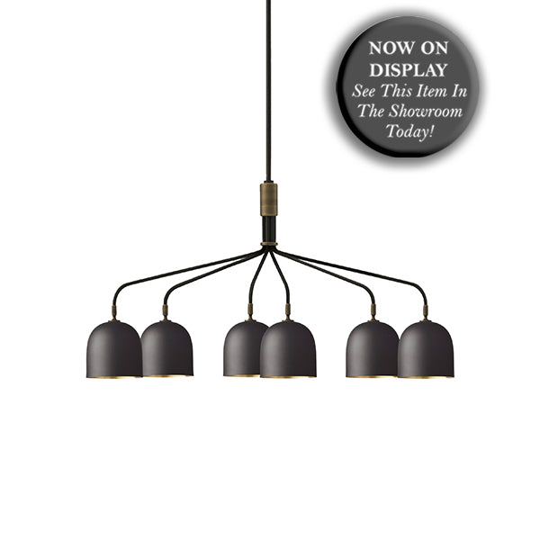 GUBI "Howard" Chandelier 6-Light Gunmetal Finish - Twenty Five Percent Discount