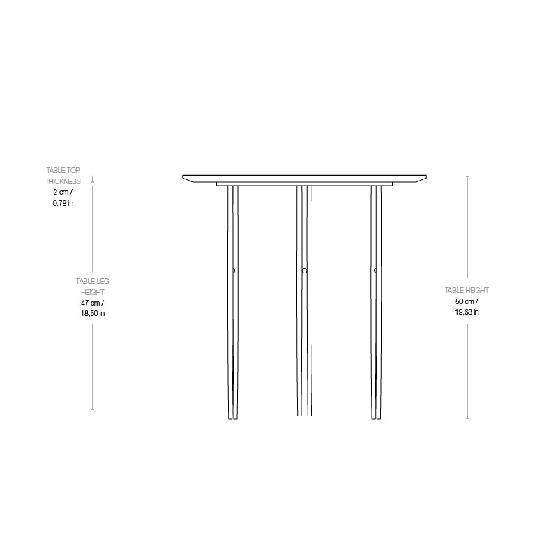 GUBI IOI Table 50cm White Carrera Marble Top w/Chrome Base - CLEARANCE Forty Percent Discount
