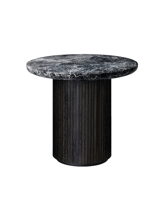 GUBI Moon Lounge Table, 60 cm, Brown/Black with Grey Emperador Marble Top - Fifteen Percent Discount