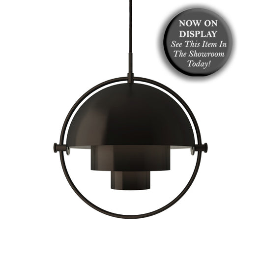 GUBI Multi Lite Pendant - Black Brass Shade with Black Brass Ring - Twenty Five Percent Discount