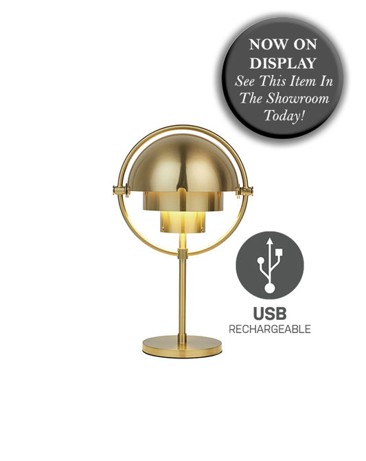 GUBI Multi Lite Rechargeable Lamp - Brass/Brass - Indoor & Outdoor Safe - Twenty Five Percent Discount
